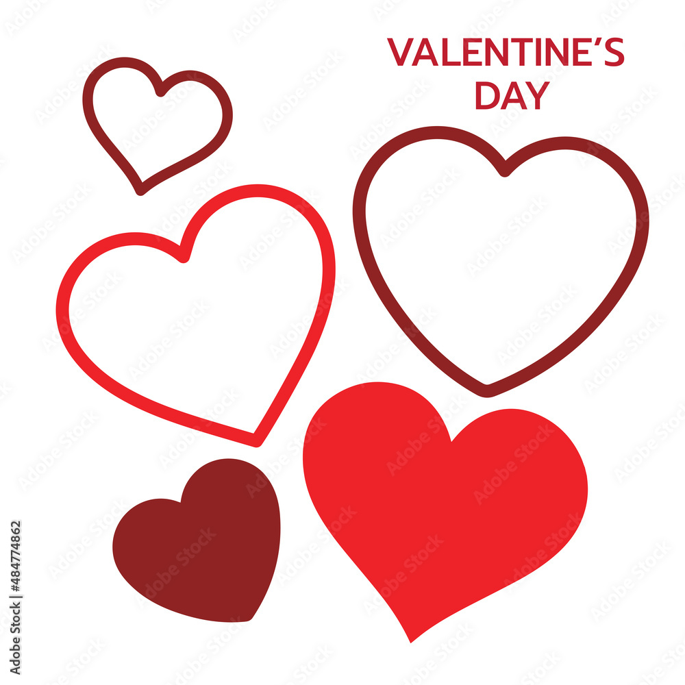 red heart vector illustration on valentines day love on white background red heart vector illustration on valentines day love on white background