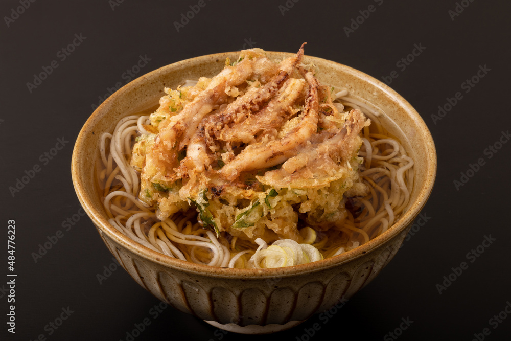 イカげそ かき揚げ蕎麦 イカげそ かき揚げ蕎麦