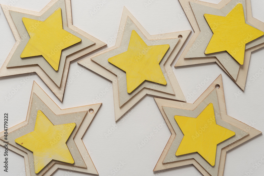 Fototapeta premium background pattern with wooden stars