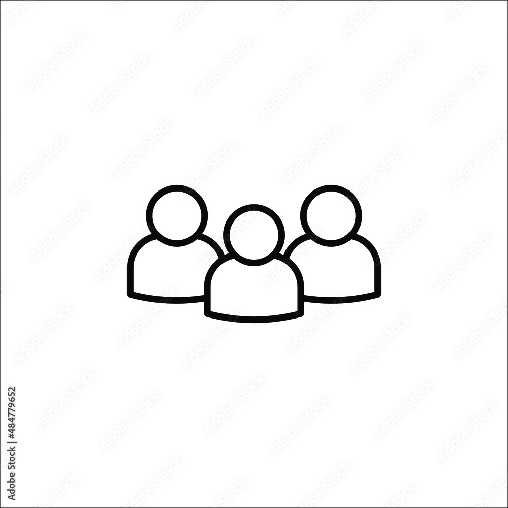 Illustration of crowd of people icon. Social icon. Flat style design. User group network. Corporate team group. Community member icon. Illustration of crowd of people icon. Social icon. Flat style design. User group network. Corporate team group. Community member icon.