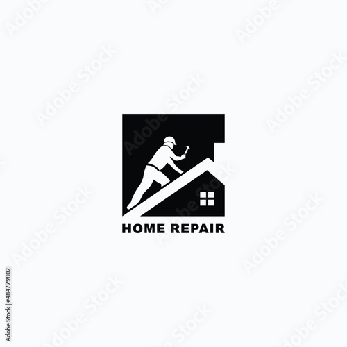 home repair logo design vector