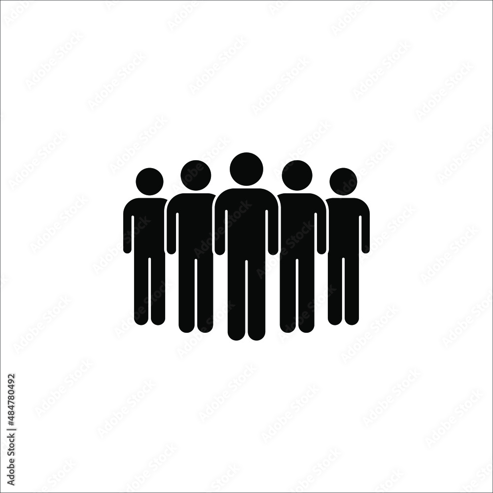 Illustration of crowd of people icon. Social icon. Flat style design. User group network. Corporate team group. Community member icon. Illustration of crowd of people icon. Social icon. Flat style design. User group network. Corporate team group. Community member icon.