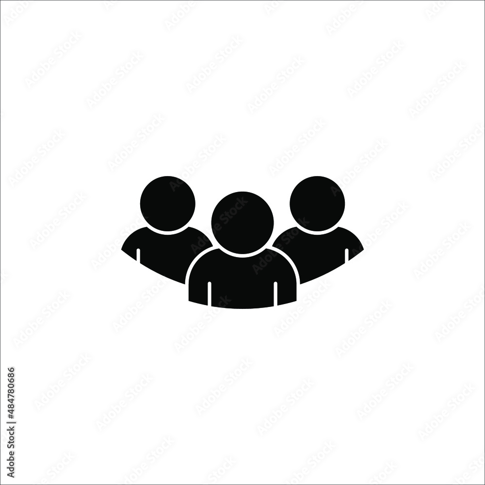 Illustration of crowd of people icon. Social icon. Flat style design. User group network. Corporate team group. Community member icon. Illustration of crowd of people icon. Social icon. Flat style design. User group network. Corporate team group. Community member icon.