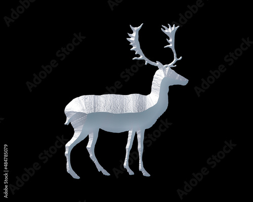 Reindeer Deer symbol White Sculpture icon logo illustration