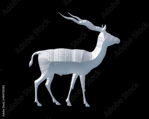 Antler moose symbol White Sculpture icon logo illustration