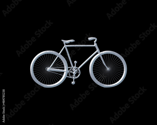 Bicycle Biker Cycle symbol White Sculpture icon logo illustration