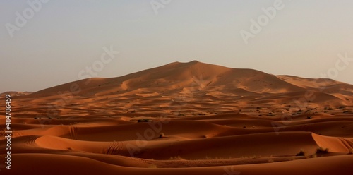 Wind Sculptured Sand Waves in the Sahara Desert  Morocco
