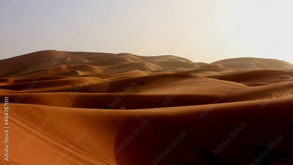 Orange Waves of the Sand Sea, Sahara Desert, Morocco