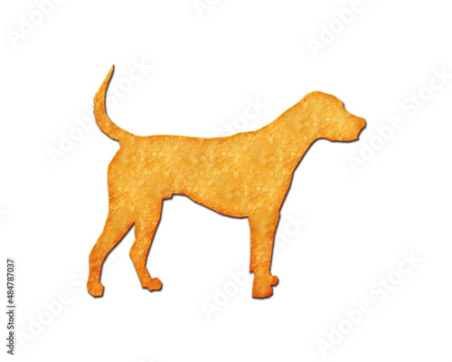 Dog Pet symbol Potato Chips icon logo illustration