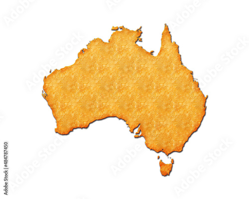 Australia Map symbol Potato Chips icon logo illustration