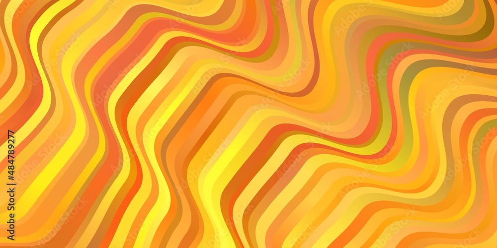 Light Green, Yellow vector backdrop with curves. Light Green, Yellow vector backdrop with curves.