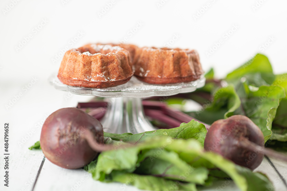 Beet mini cakes