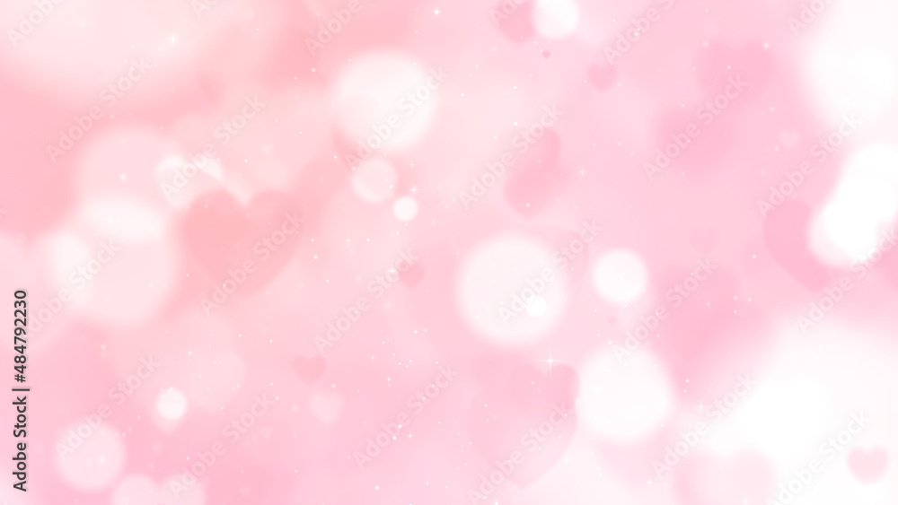 Pink heart valentine elegance background, wedding and romance greeting concept.