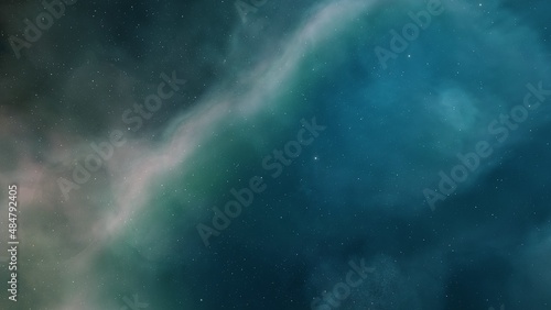 science fiction illustrarion, colorful space background with stars © ANDREI