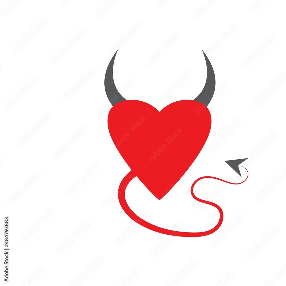 Heart Devil logo vector template Heart Devil logo vector template