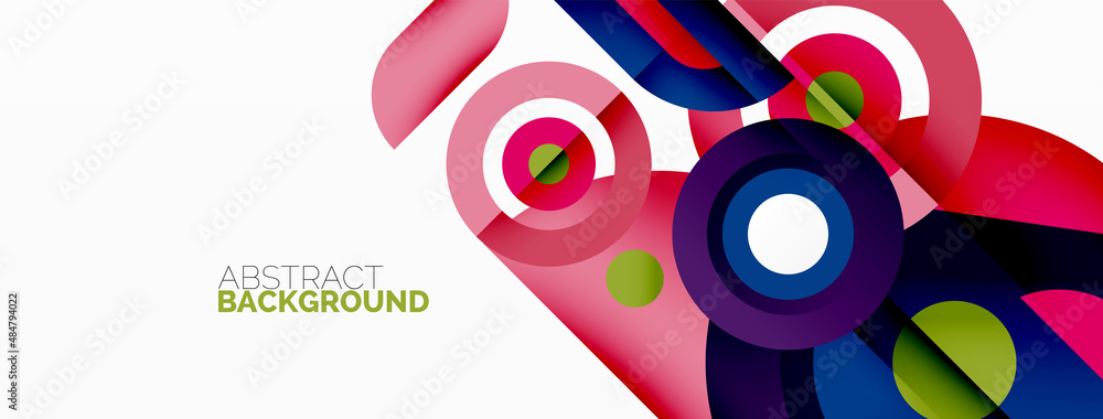 Rings and circles geometric abstract background for wallpaper, banner, backdrop Rings and circles geometric abstract background for wallpaper, banner, backdrop