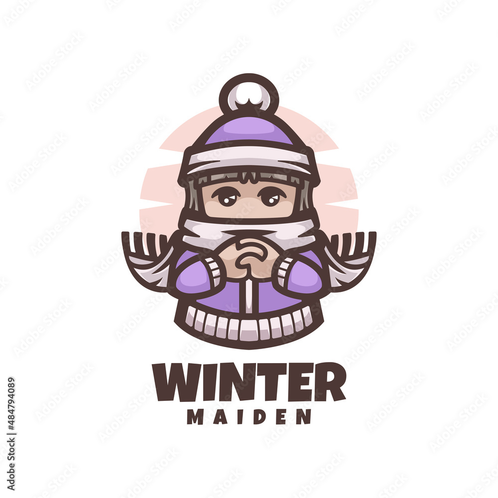 Illustration vector graphic Winter maiden, good for logo design