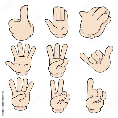 set of hand gestures