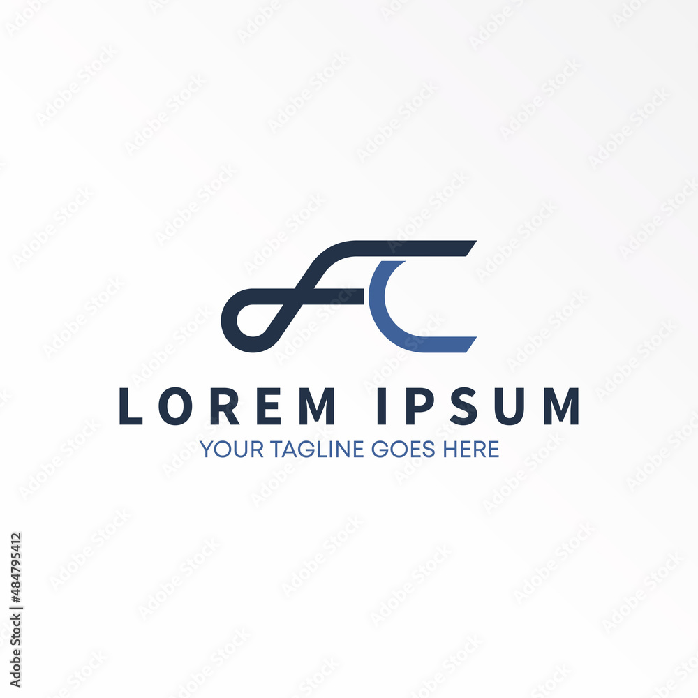 Letter or word A or AC or FC connected font image graphic icon logo design abstract concept vector stock. Can be used as a symbol related to initial or monogram Letter or word A or AC or FC connected font image graphic icon logo design abstract concept vector stock. Can be used as a symbol related to initial or monogram