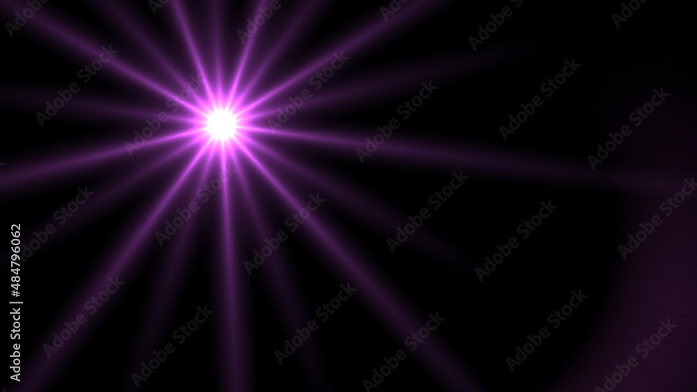 bright purple star with rays and highlights