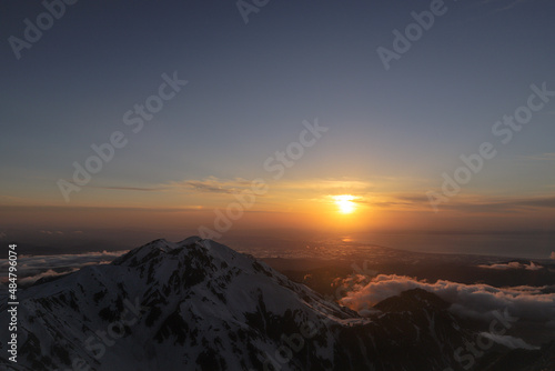 sunset in the mountains