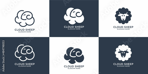 cute sheep logo designs