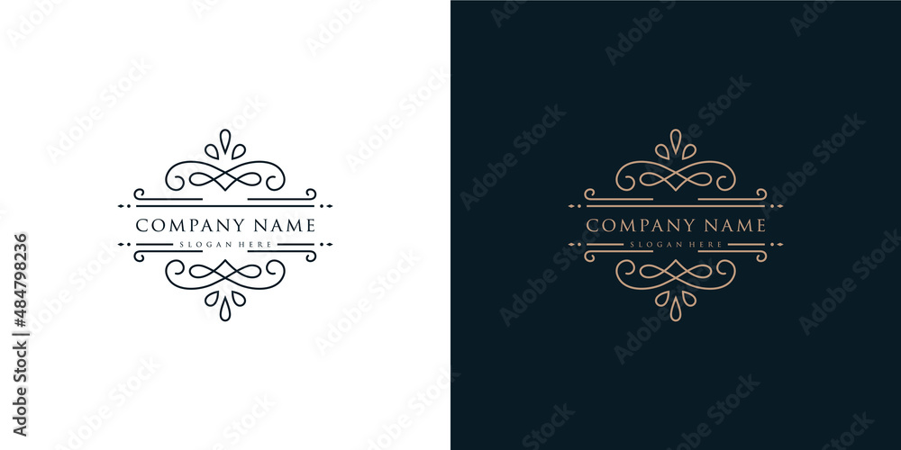 vintage emblem for beauty minimalist logo template.