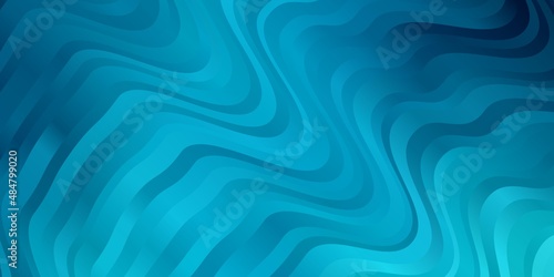 Light BLUE vector pattern with wry lines. Colorful geometric sample with gradient curves. Pattern for websites, landing pages.