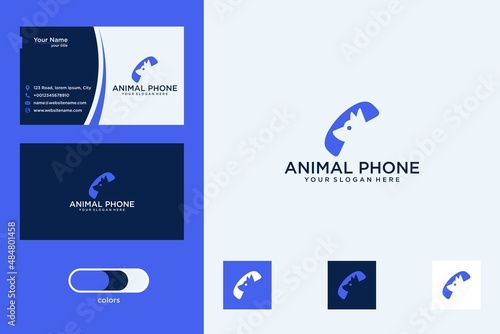 animal phone logo design