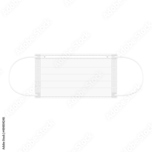 Vector illustration of medical face mask isolated on background.