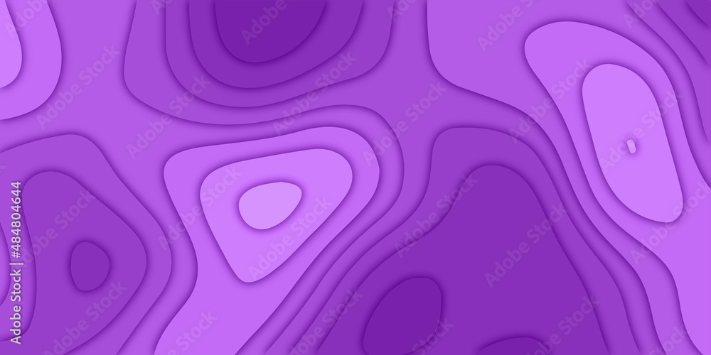 Abstract background with purple paper cut waves. Vector design for business presentations. Pink Abstract Paper Cut Background 