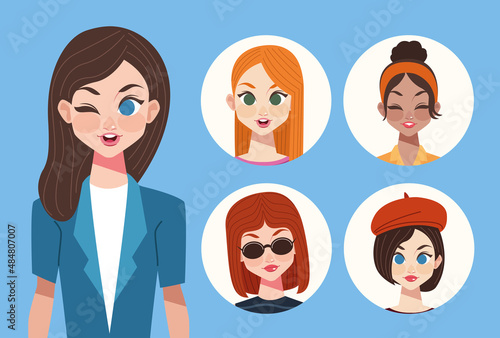 women cartoons group