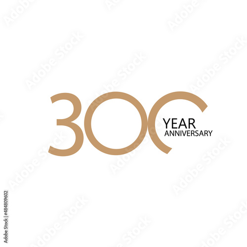 300 year anniversary celebration vector template design illustration