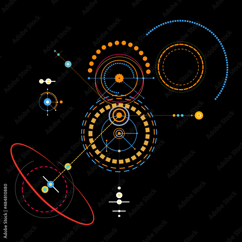 HUD futuristic blue user interface, dashboard display virtual reality technology screen, target. Dashboard data report with blue circle rotation and HUD graph report percentage, Futuristic concept.