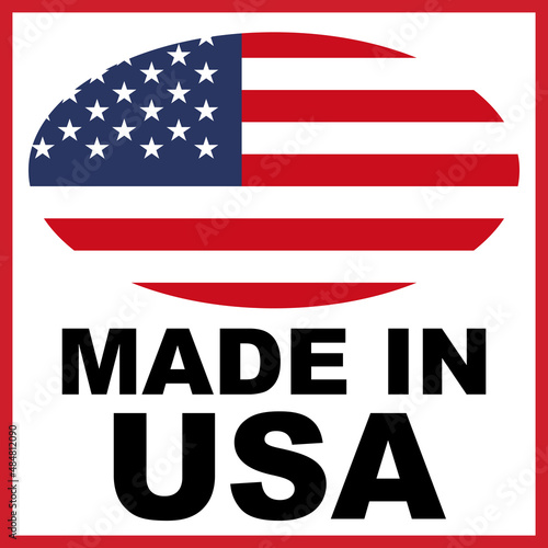 Made in United States of America Flag Concept - 3D Illustration