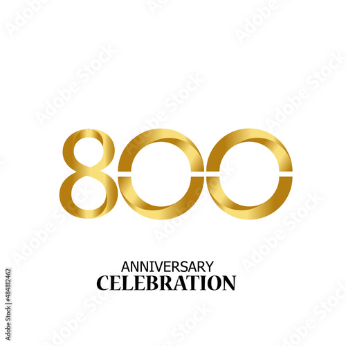 800 YEARS ANNIVERSARY CELEBRATION VECTOR TEMPLATE DESIGN ILLUSTRATION