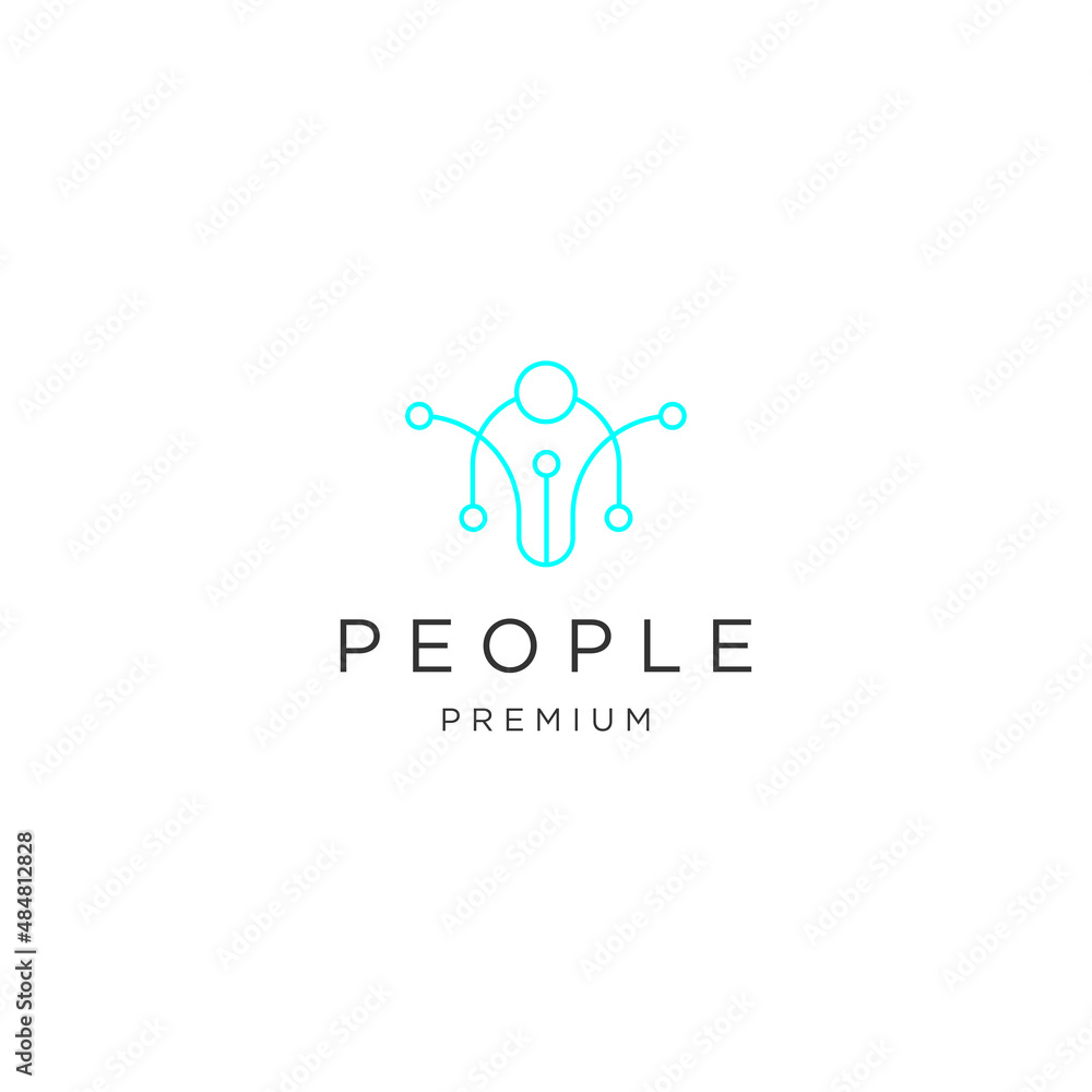 Modern minimalist abstract people premium logo icon design Modern minimalist abstract people premium logo icon design
