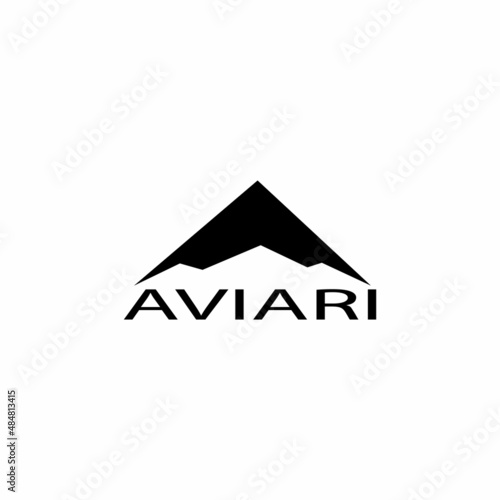 simple modern mountain logo, for nature-loving company