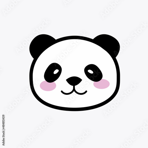 Fototapeta Naklejka Na Ścianę i Meble -  Cute and adorable baby panda face. isolated on white screen