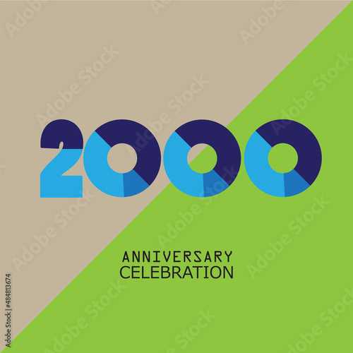 2000 Years Anniversary Celebration Vector Template Design Illustration