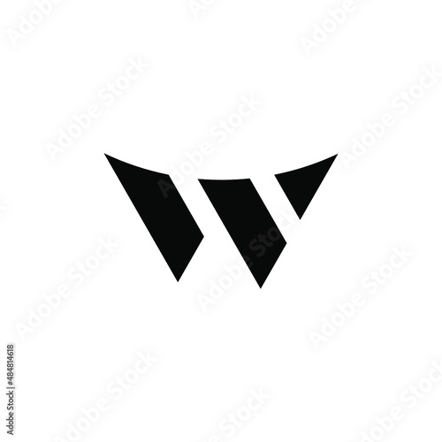w latter vector logo abstrack