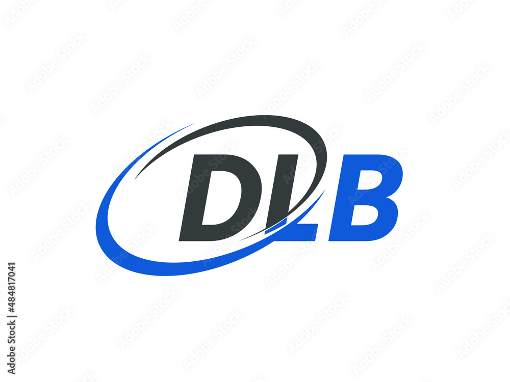 DLB letter creative modern elegant swoosh logo design