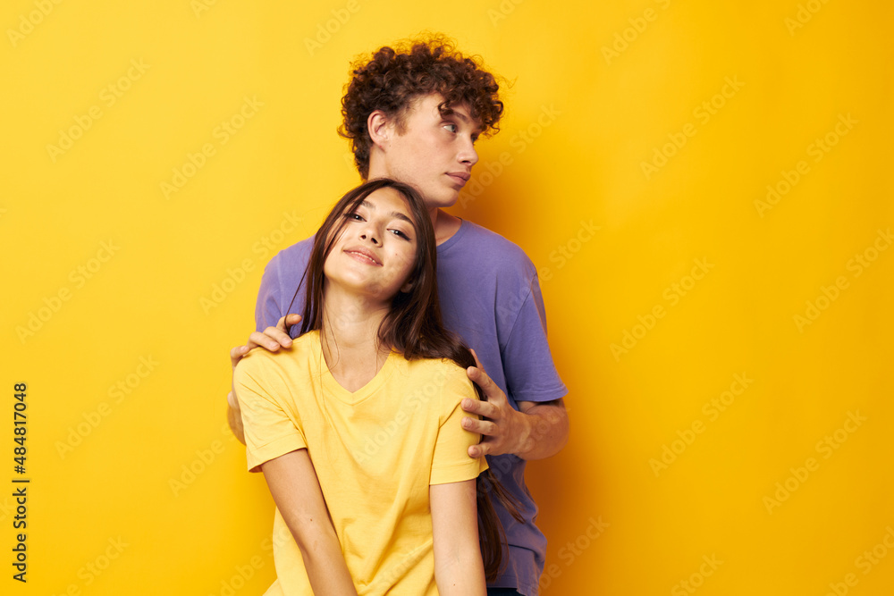 Obraz premium teenagers casual clothes posing emotions antics Lifestyle unaltered