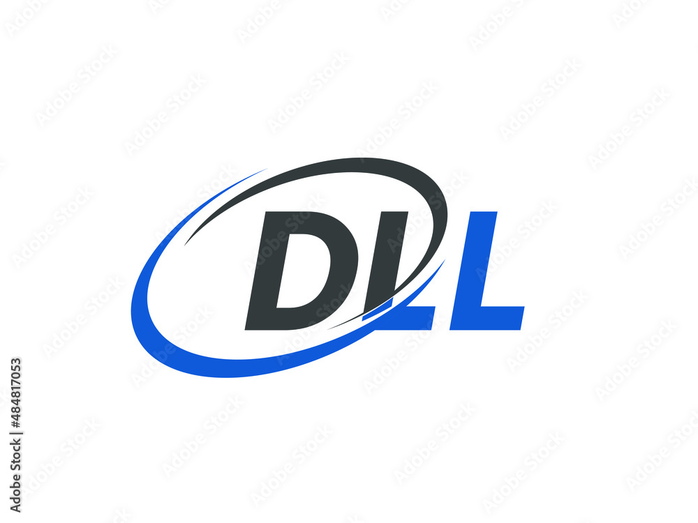 DLL letter creative modern elegant swoosh logo design DLL letter creative modern elegant swoosh logo design