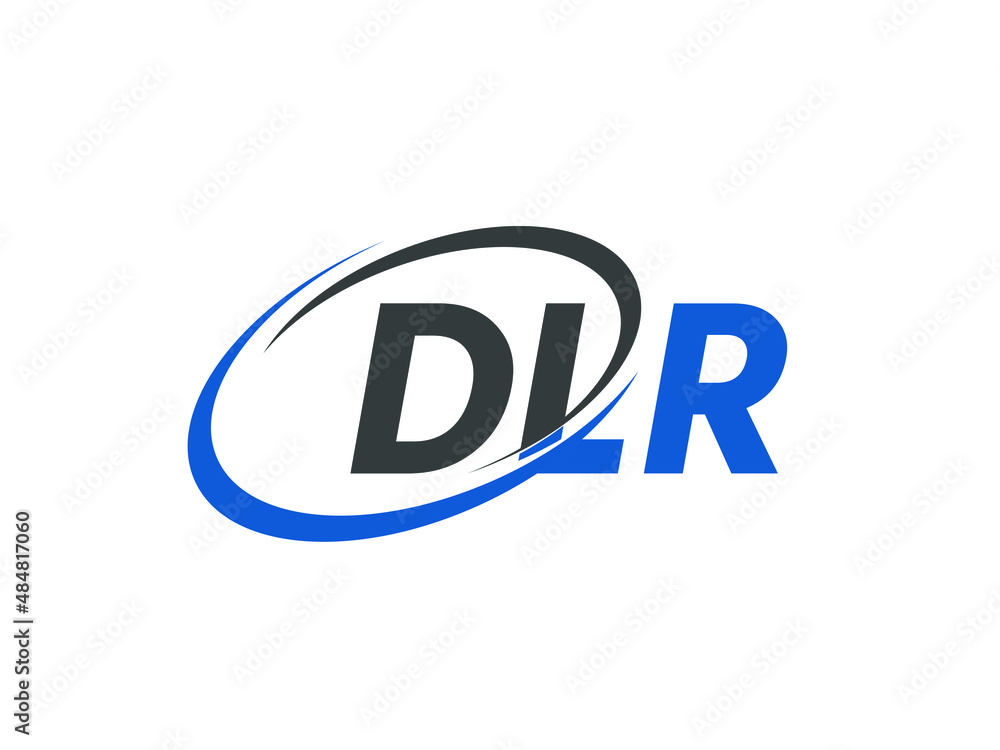 DLR letter creative modern elegant swoosh logo design