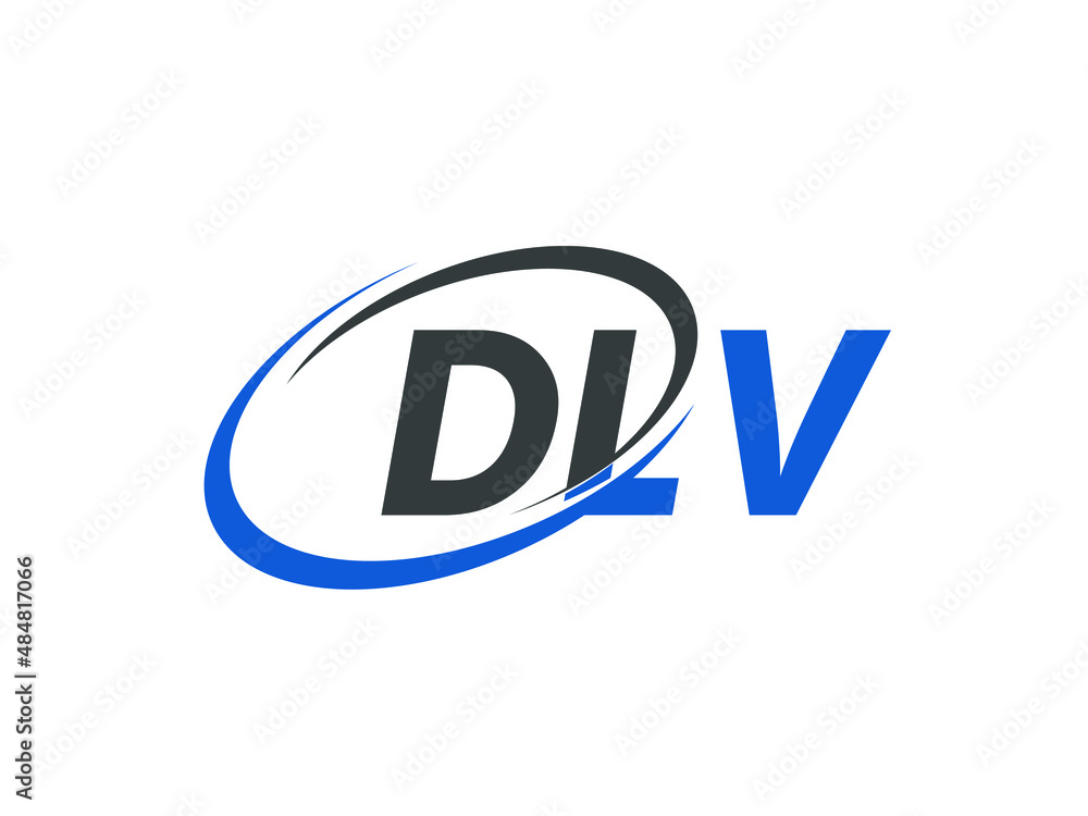 DLV letter creative modern elegant swoosh logo design DLV letter creative modern elegant swoosh logo design