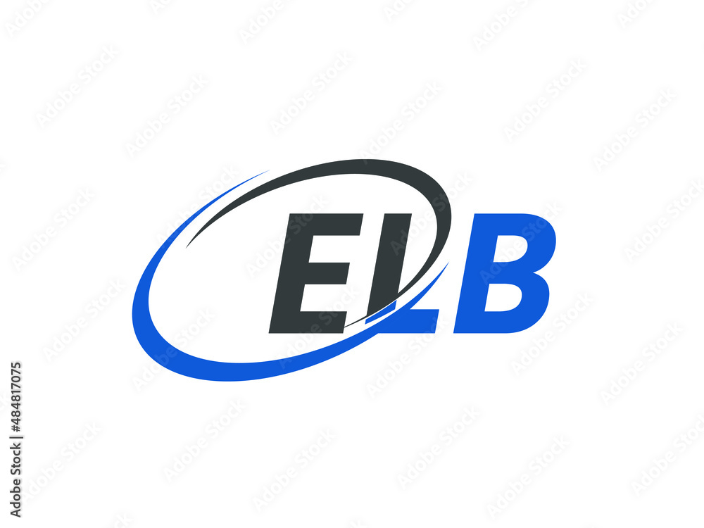 ELB letter creative modern elegant swoosh logo design ELB letter creative modern elegant swoosh logo design