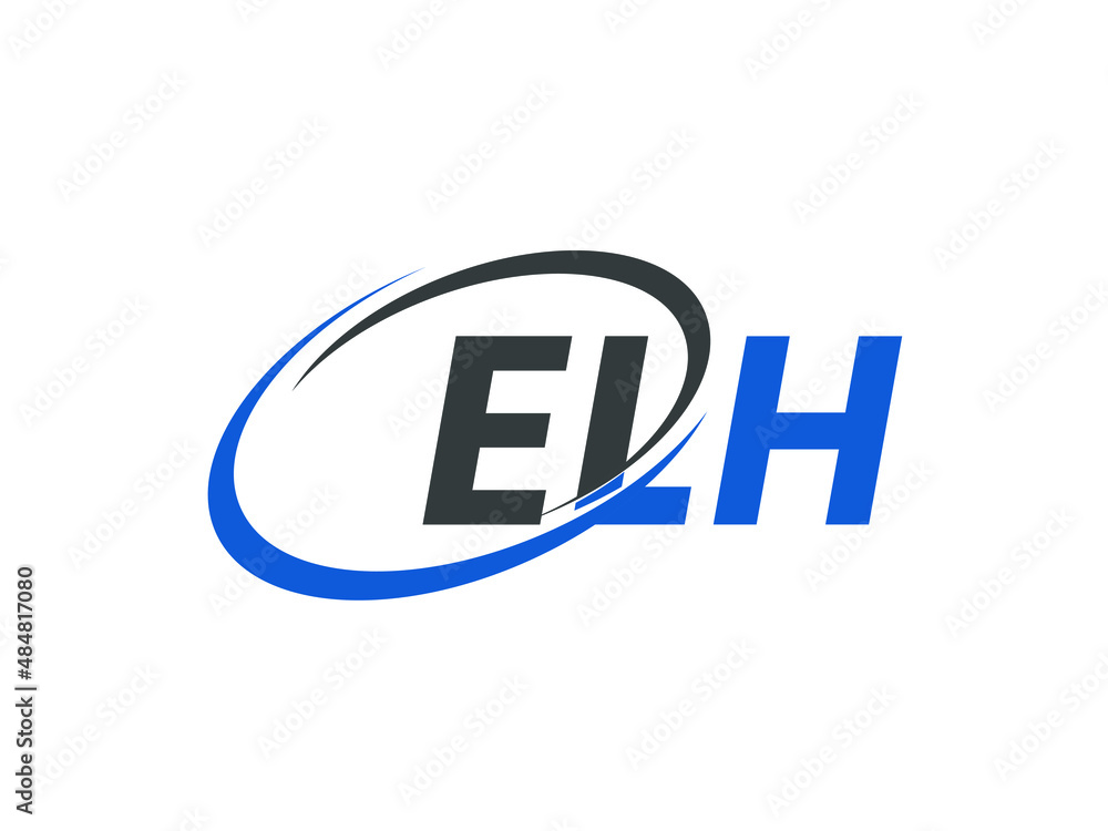ELH letter creative modern elegant swoosh logo design ELH letter creative modern elegant swoosh logo design