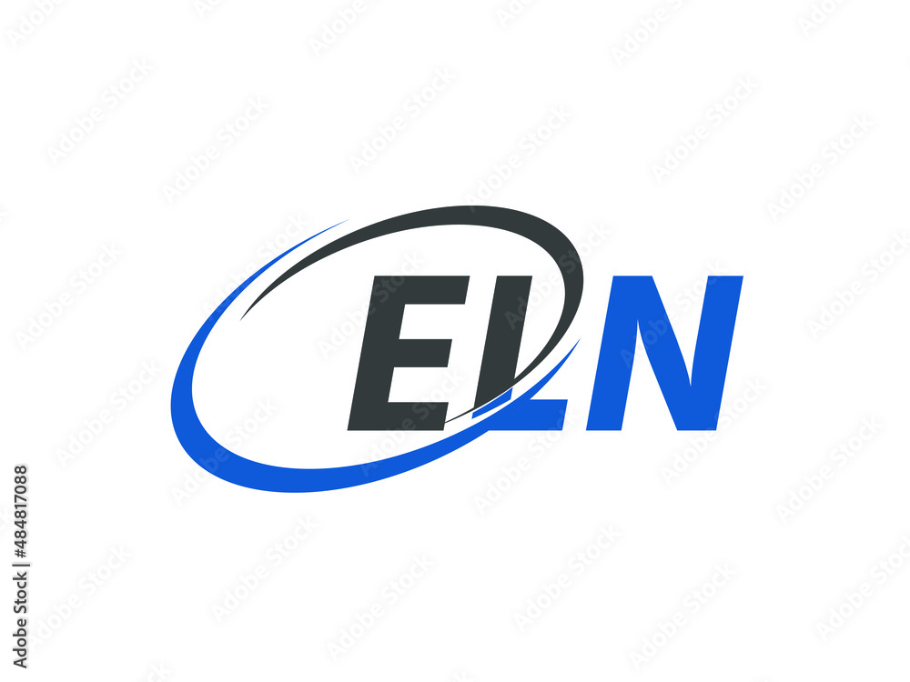 ELN letter creative modern elegant swoosh logo design ELN letter creative modern elegant swoosh logo design