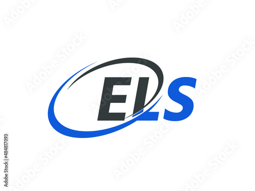 ELS letter creative modern elegant swoosh logo design